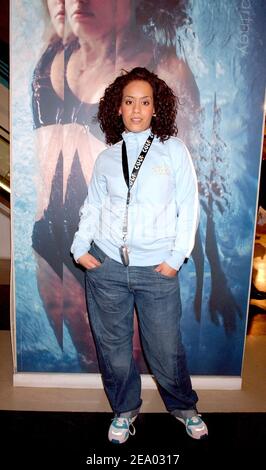 French singer Amel Bent attends the party held in the Adidas store in Paris, France, on February 16, 2005, to launch the new Adidas women's fashion line designed by british fashion designer Stella Mc Cartney. Photo by Bruno Klein/ABACA. Stock Photo