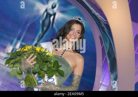 Miss Germany, Shermine Sharivar, wins the 2005 International contest for the election of Miss Europe 2005 held in the Palais des Sports in Paris, on March 12, 2005. Photo by Bruno Klein/ABACA. Stock Photo