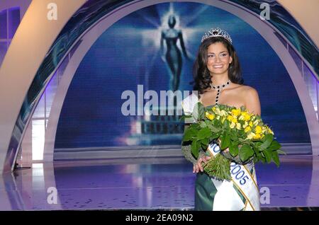 Miss Germany, Shermine Sharivar, wins the 2005 International contest for the election of Miss Europe 2005 held in the Palais des Sports in Paris, on March 12, 2005. Photo by Bruno Klein/ABACA. Stock Photo