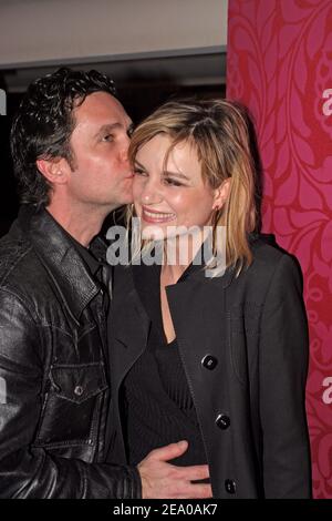 French actress Fabienne Babe with her boyfriend at the premiere of the play  'Brooklyn Boy' at the Comedie des Champs-Elysees in Paris, France, on March  16, 2005. Photo by Benoit Pinchet/ABACA Stock