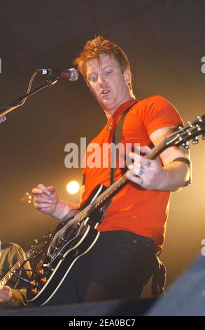 Queens of The Stone Age, Josh Homme performs for the Blender Party at Airplane Hanger during the 2005 SWSX Music Festival in Austin, Texas, USA, on March 17, 2005. Photo By Sarah Kerver/ABACA. Stock Photo