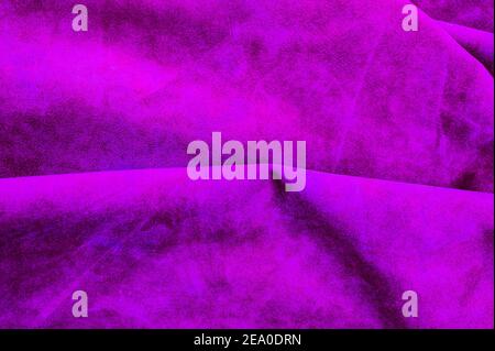 Velvet texture of seamless leather. Felt material macro. purple suede texture. Fabric leather purple Stock Photo