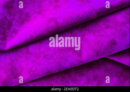 texture of seamless leather. Felt material macro. purple suede texture. Fabric, leather Stock Photo