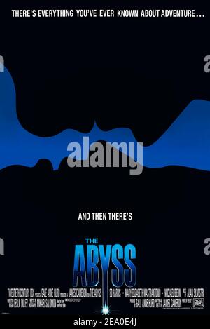 The Abyss (1989) directed by James Cameron and starring Ed Harris, Mary Elizabeth Mastrantonio and Michael Biehn. A civilian diving team is enlisted to search for a lost nuclear submarine and faces danger while encountering an alien aquatic species. Stock Photo
