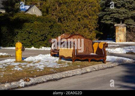 Abandoned chairs Stock Photo