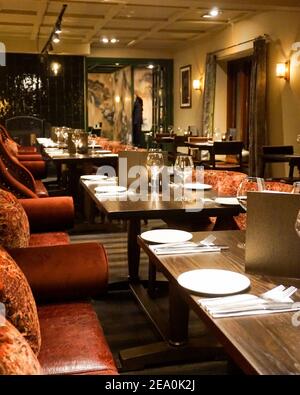 Stylish interior design, The Barnt Green Inn, Birmingham, fine dining restaurant & bar, Premium Country Pubs Stock Photo