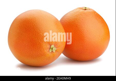 grapefruit path isolated on white Stock Photo
