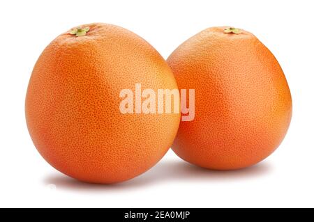 grapefruit path isolated on white Stock Photo