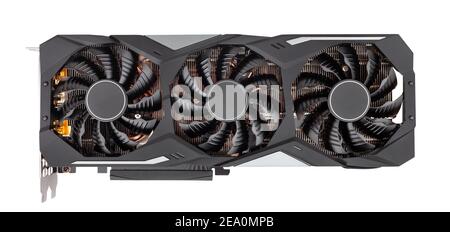 graphics card path isolated on white Stock Photo