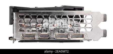 graphics card path isolated on white Stock Photo