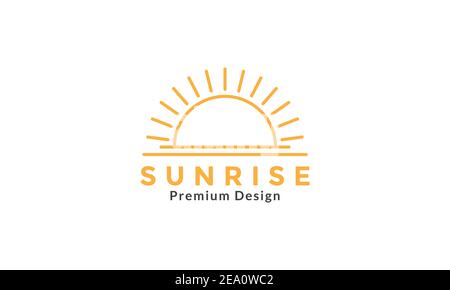 geometric line sun with modern shape logo vector icon symbol graphic design illustration Stock Vector