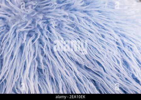 Blue artificial fur for texture or background Stock Photo