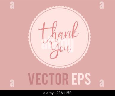 The isolated vector elegant retro style thank you label badge sticker image Stock Vector