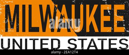 Milwaukee. Colorful typography text banner. Vector the word milwaukee ...