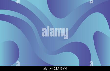 Futuristic poster with a modern color scheme. Abstract blue background template with gradient waves. Stock Vector