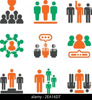 unique person,outstanding people icon set Stock Vector
