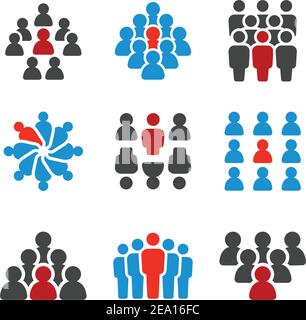 unique person,outstanding people icon set Stock Vector