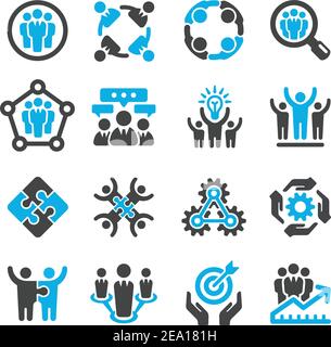 teamwork,partnership icon set Stock Vector