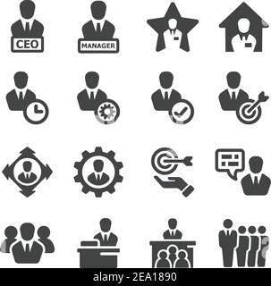 CEO,manager icon set Stock Vector
