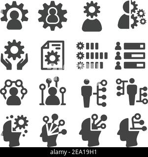 skill,ability icon set Stock Vector