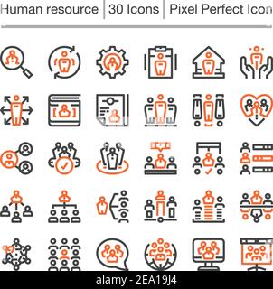 human resource line icon,editable stroke,pixel perfect icon Stock Vector
