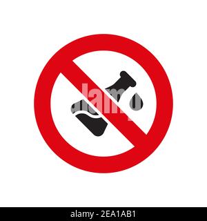 No chemical additives icon, color, line, outline vector sign, linear style pictogram isolated on white. Symbol, logo illustration Stock Vector