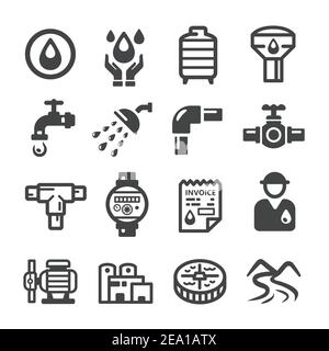 water suppply,plumbing icon Stock Vector