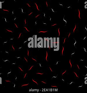 Seamless pattern of gray shapes on a black background Stock Vector