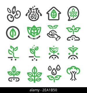 plant thin line icon Stock Vector