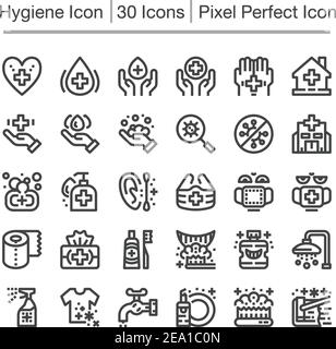 hygiene line icon,editable stroke,pixel perfect icon Stock Vector