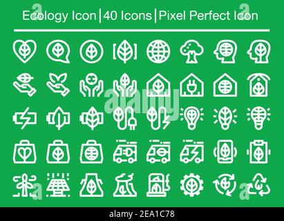 ecology line icon,editable stroke,pixel perfect icon Stock Vector