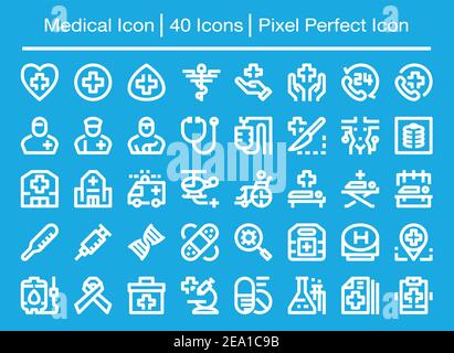 medical line icon,editable stroke,pixel perfect icon Stock Vector