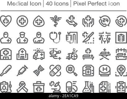 medical line icon,editable stroke,pixel perfect icon Stock Vector