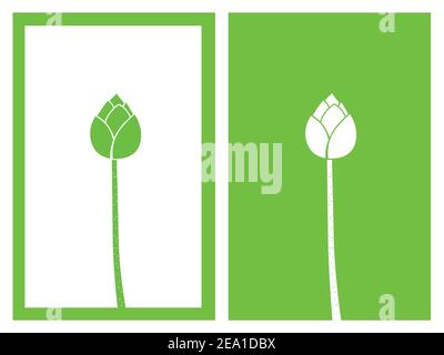 Green lotus shape. Water lily flower logo Stock Vector Image & Art - Alamy