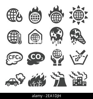 global warming,greenhouse effect icon Stock Vector