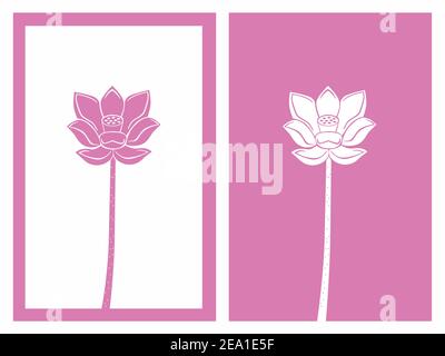 isolated pink lotus,vector illustration Stock Vector
