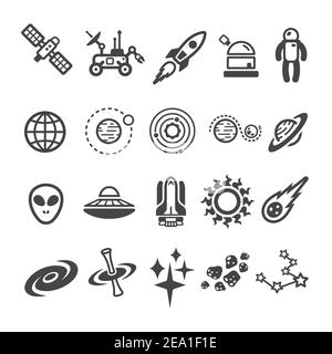 space,universe and exploration icon Stock Vector