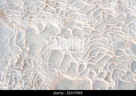 An abstract white background formed by geothermal waters. Stock Photo
