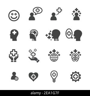 positive thinking icon Stock Vector