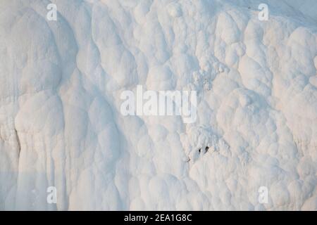 An abstract white background formed by geothermal waters. Stock Photo