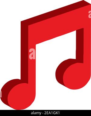 musical note Red Stock Vector