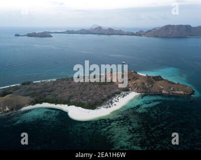 Flores Island aerial views Indonesia Stock Photo