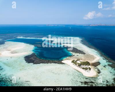 Flores Island aerial views Indonesia Stock Photo