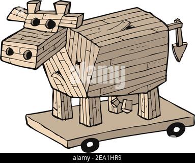 trojan cow Stock Vector