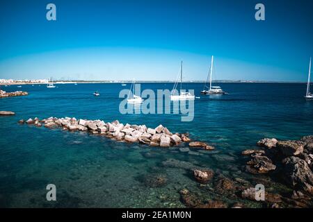 fantastic view on gallipoli sea in puglia Stock Photo