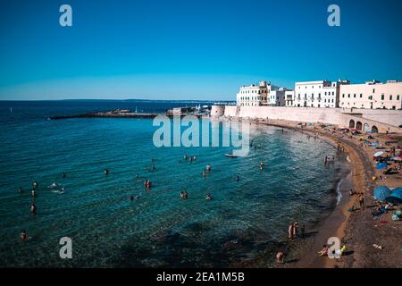 fantastic view on gallipoli sea in puglia Stock Photo