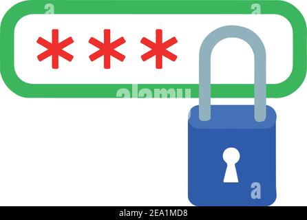 password lock Stock Vector