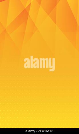 Yellow-orange abstract background of lines and dots - Vector illustration Stock Vector