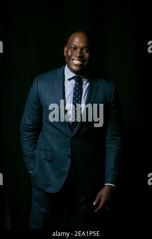 Johannesburg, South Africa - August 24, 2016: Black African businessman, Public Speaker and Entrepreneur Vusi Thembekwayo Stock Photo