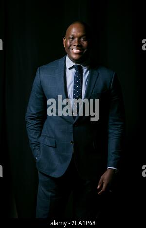 Johannesburg, South Africa - August 24, 2016: Black African businessman, Public Speaker and Entrepreneur Vusi Thembekwayo Stock Photo